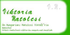 viktoria matolcsi business card